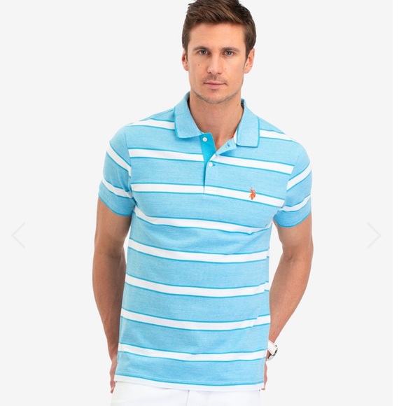 JACQUARD JERSEY STRIPE POLO SHIRT